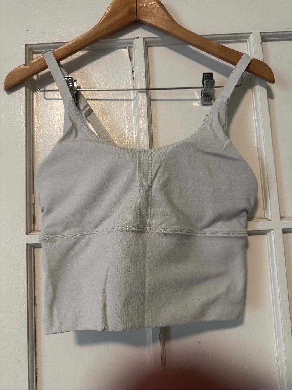Seamless Light Gray Longline Comfort Bra